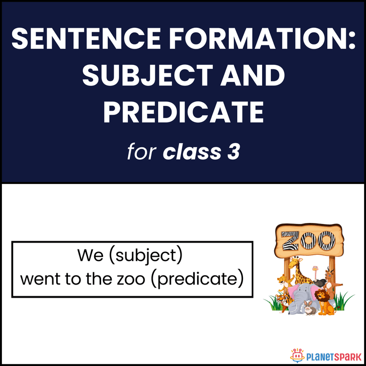 Class 3 English Worksheet on Subject and Predicate – Identify and Complete Sentences