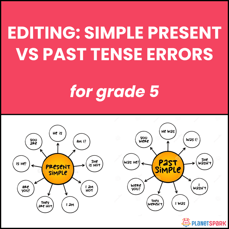 Class 5 English Worksheet on Present Past Tense