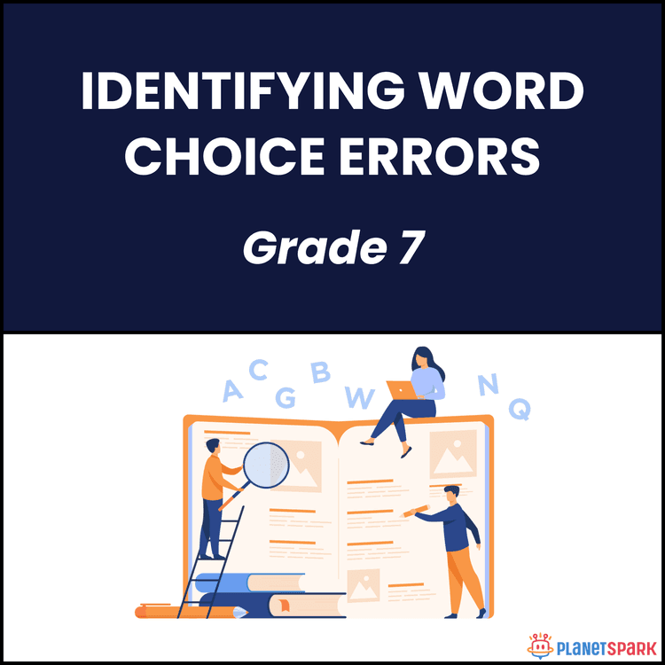 Class 7 English Worksheet on Word Choice Errors