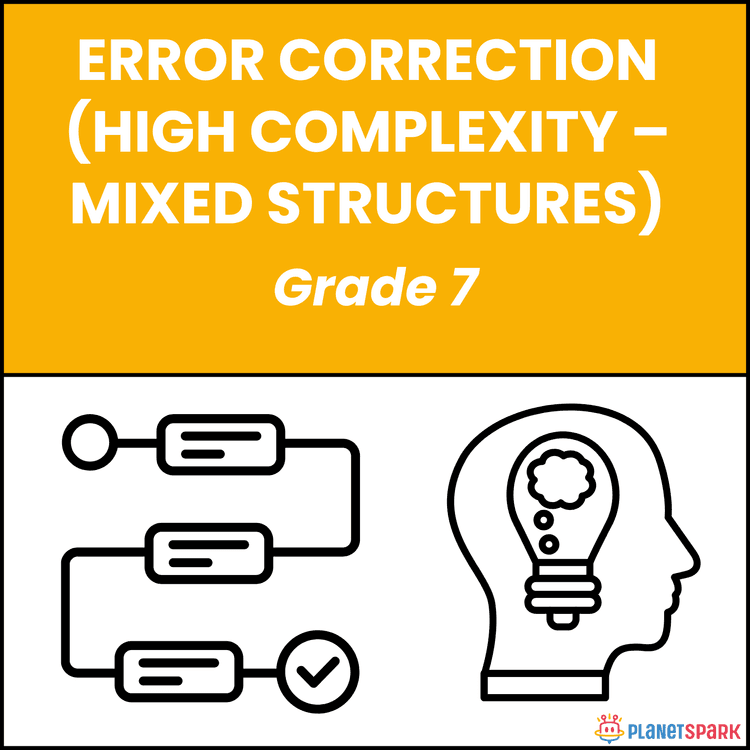 Class 7 Error Correction Worksheet (High Complexity)