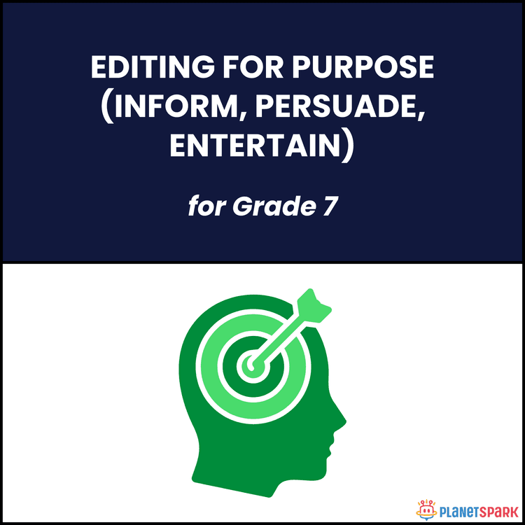 Class 7 Grammar Worksheet on Editing for Purpose