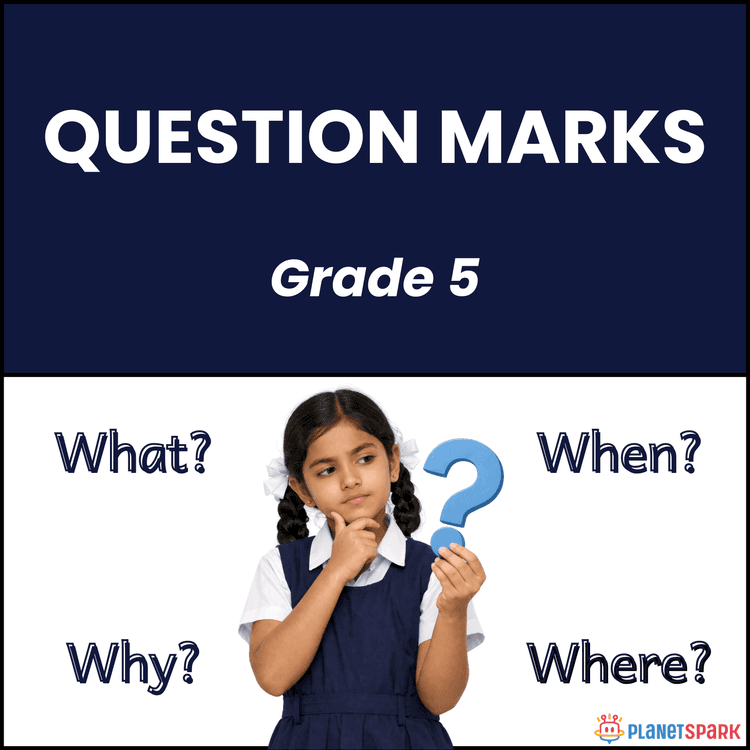 Grade 5 Grammar Worksheet on Using Question Marks